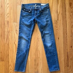 Rag & Bone The Dre sz 26 Classic Blue skinny Denim Jeans 29.5” inseam great cond